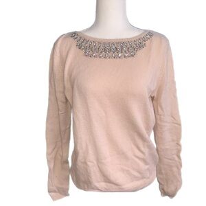 Topshop Embellished Boatneck Sweater Size 10